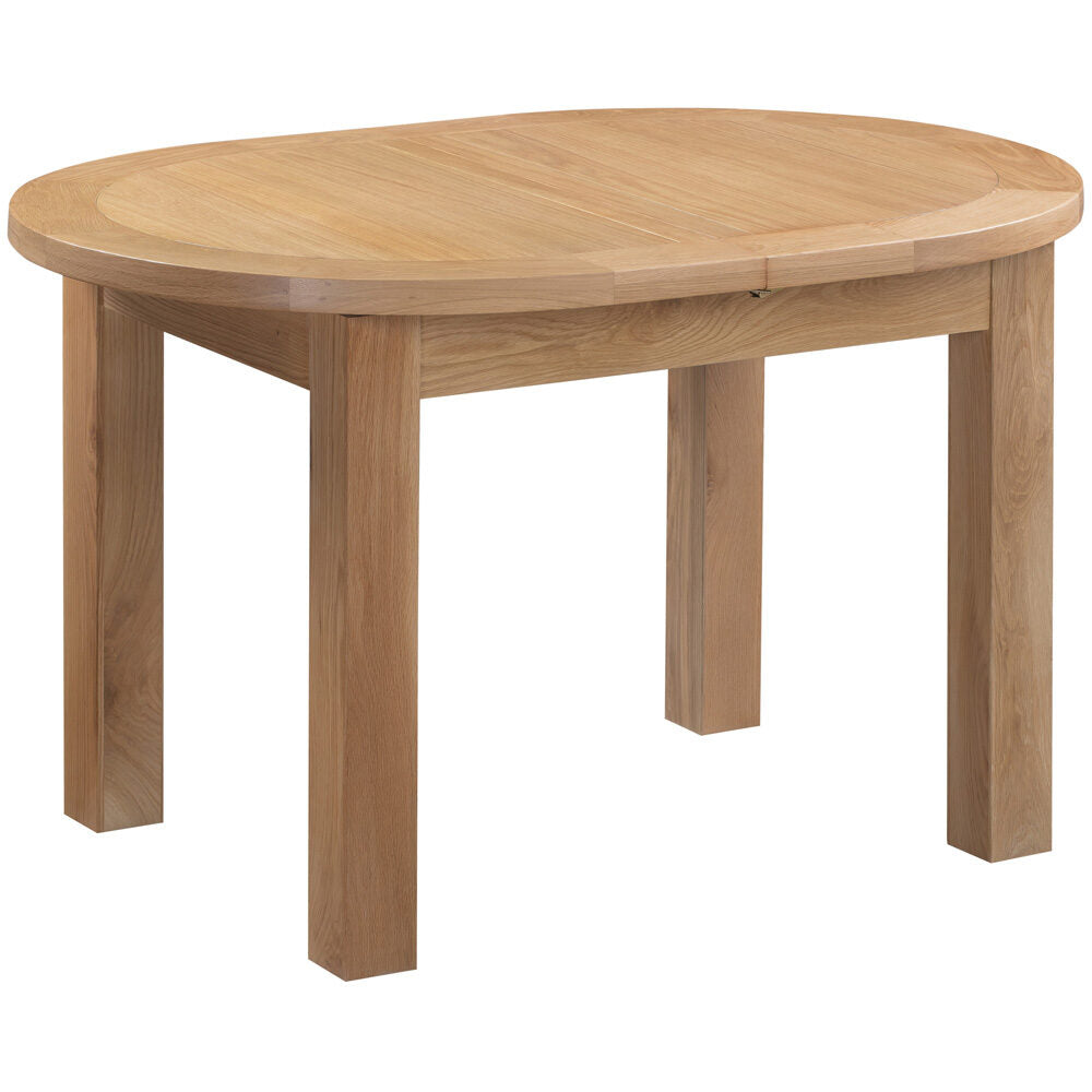 Newport Oak D-End Butterfly Extending Dining Table